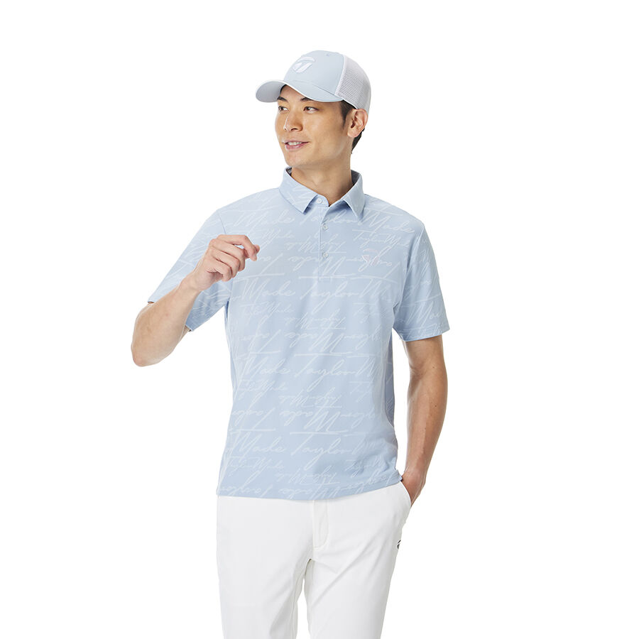 Áo polo ngắn tay Golf Script Jacquard